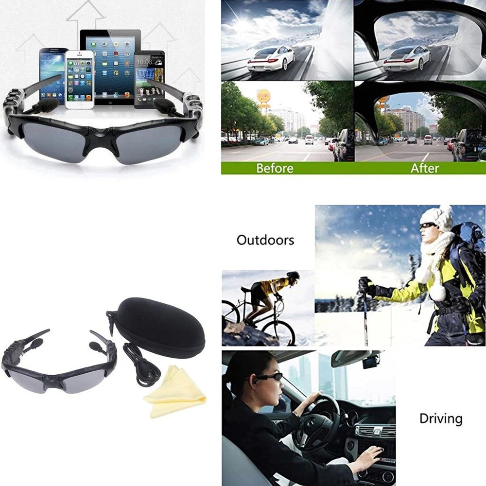 Lunettes Bluetooth Smart Audio – Casque Intégré & Protection UV Polarisée
