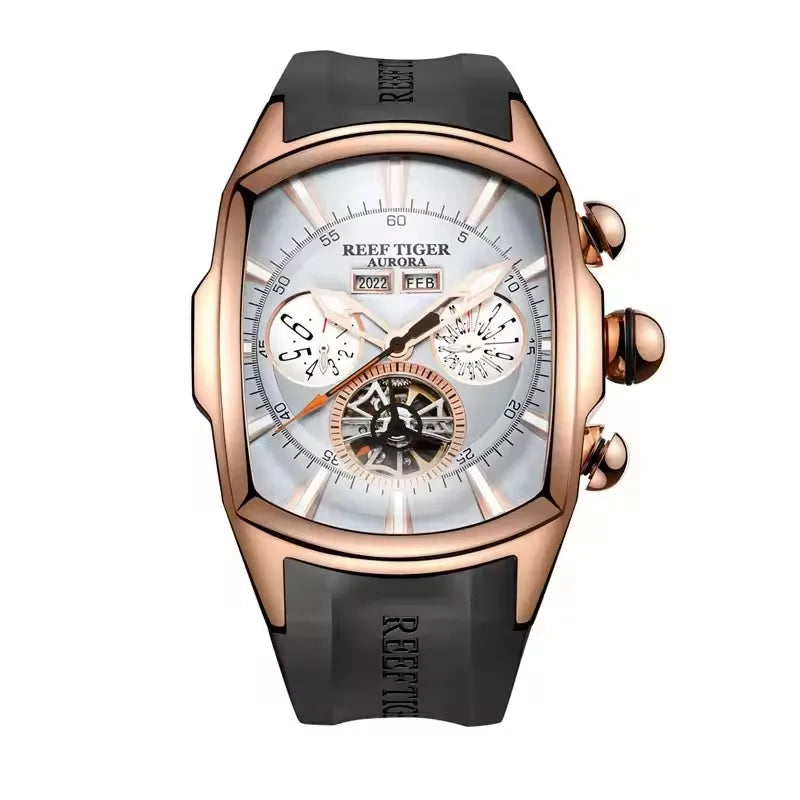 Montre Mécanique Homme Reef Tiger RGA3069 – Tourbillon Automatique, Acier 316L & 13 Coloris