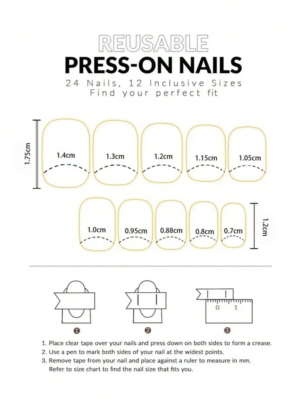 Faux Ongles Press-On Style French | Lot de 24, Forme Carrée – CLEVI Paris