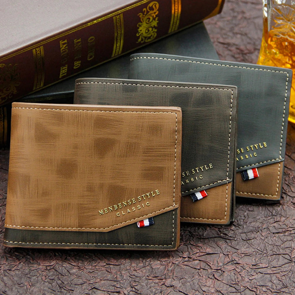 Portefeuille Homme Slim Cuir PU — Porte-Monnaie, Porte-Cartes & Photos, Noir & Marron | CLEVI Paris