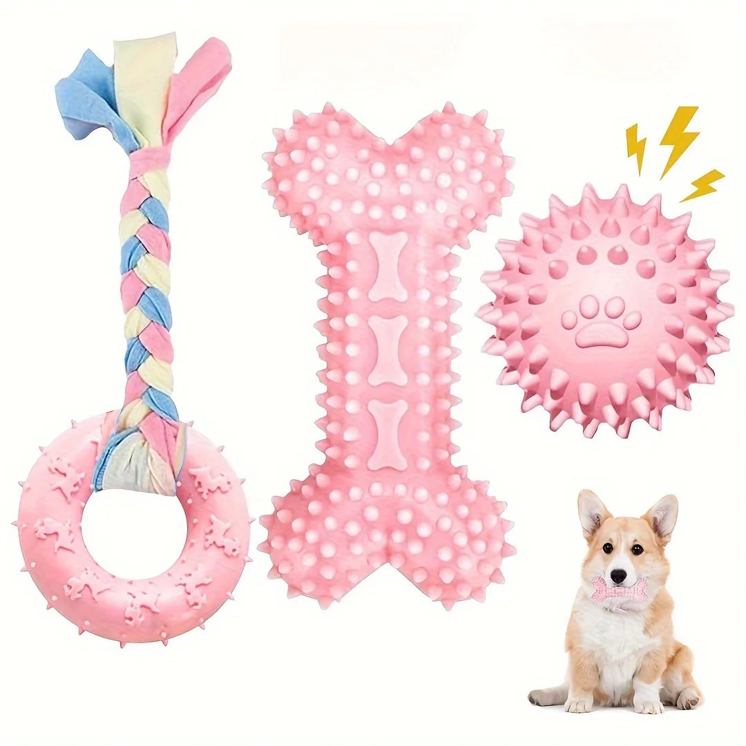 Jouets à mâcher pour chiot, lot de 3 – CLEVI Paris