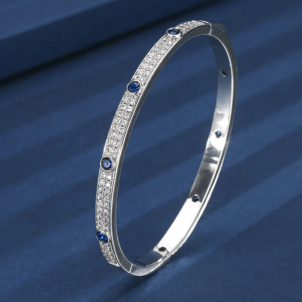 Bracelet Jonc Pierres Précieuses Rubis Saphir – CLEVI Paris