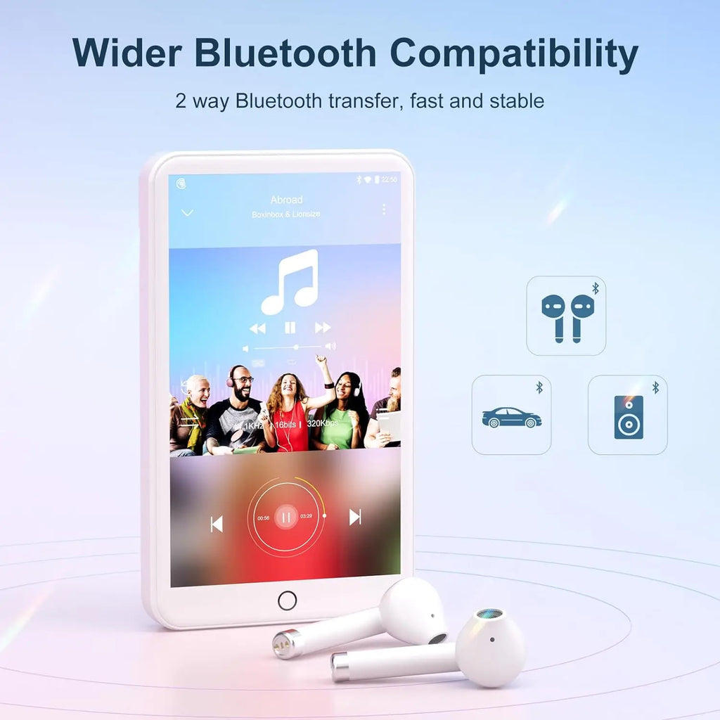 MECHEN H1 Pro Lecteur MP3/MP4 Android 9.0 WiFi Bluetooth Spotify Écran 4" 50h – CLEVI Paris