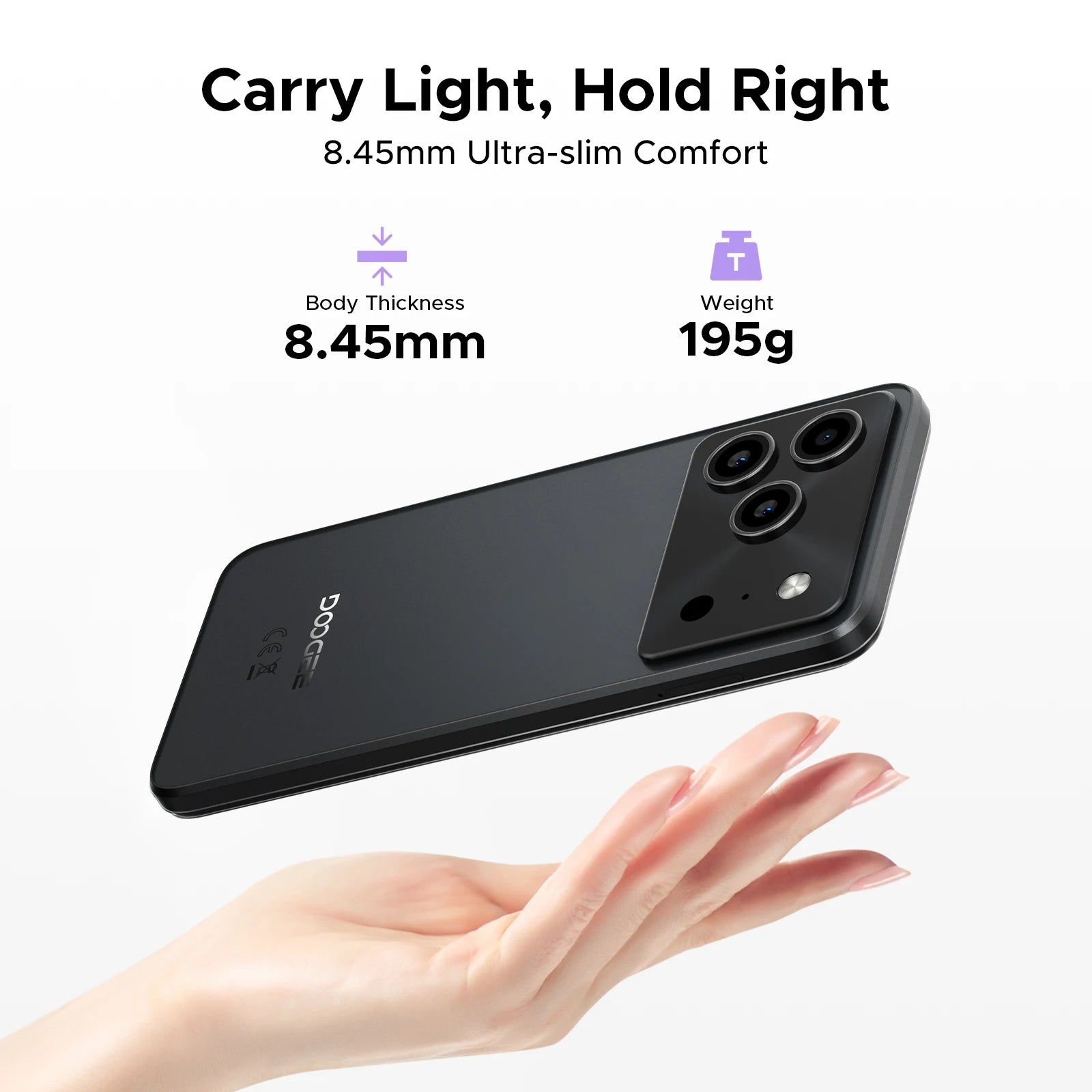 DOOGEE Note56 Plus Smartphone Android 16 Gemini AI 6,56" 90Hz 6150mAh NFC IP68 50MP – CLEVI Paris