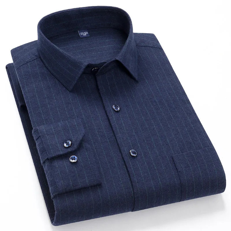 Chemise Homme Manches Longues Coton Carreaux Style Britannique – CLEVI Paris