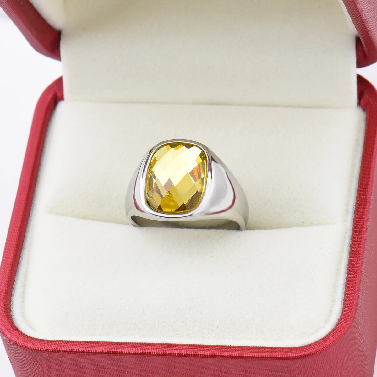 Bague Couple Acier Inoxydable Pierre Homme Femme – CLEVI Paris