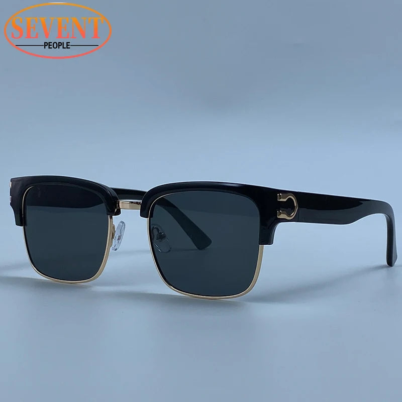 Lunettes de Soleil Carrées Photochromiques Dégradé UV400 Vintage Homme – CLEVI Paris