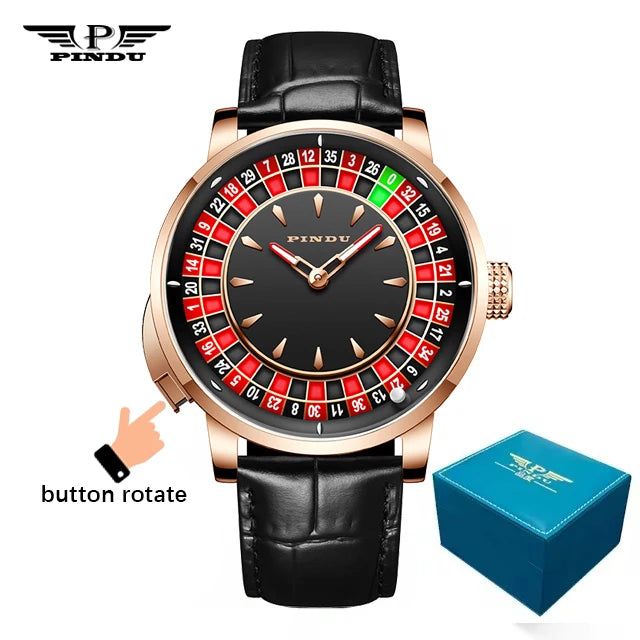 Montre Mécanique Homme PINDU NH35A – Roulette, Saphir & Diamants | Édition Limitée