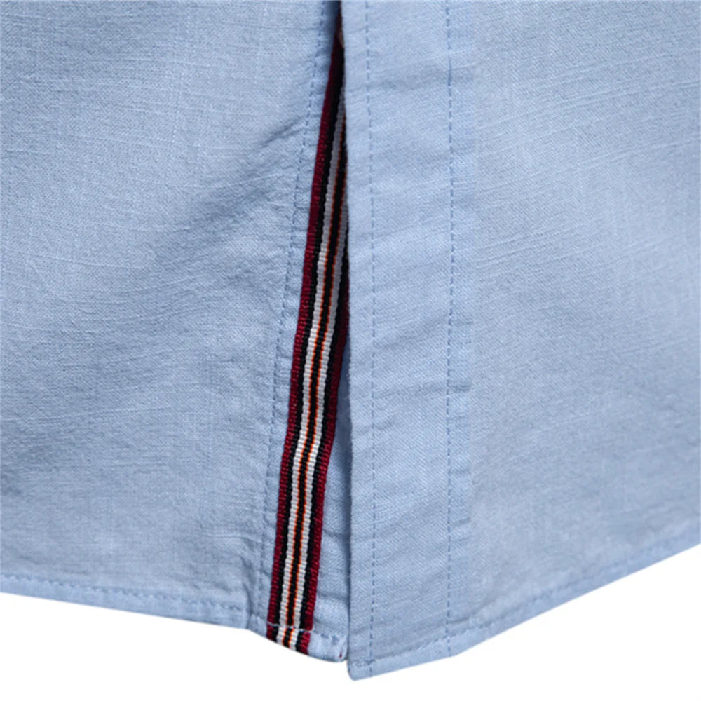 Chemise Homme 100% Coton – Manches Longues, Coupe Droite, Style Casual Premium