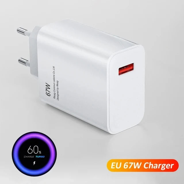 Chargeur Rapide 67W USB-C 6A Xiaomi Redmi POCO – CLEVI Paris
