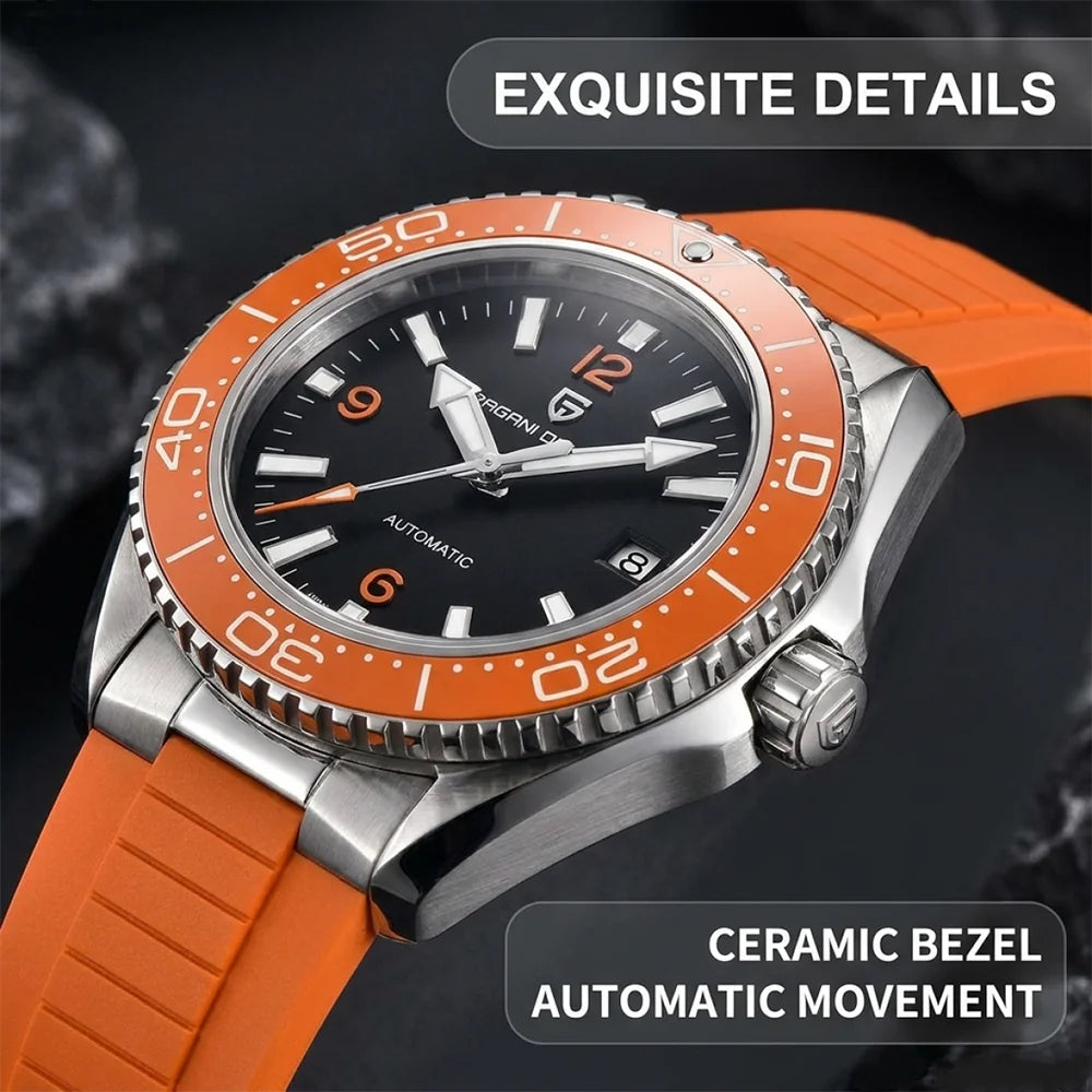 PAGANI DESIGN Montre Plongée Automatique Japonais Homme Lunette Céramique Saphir 100m – CLEVI Paris