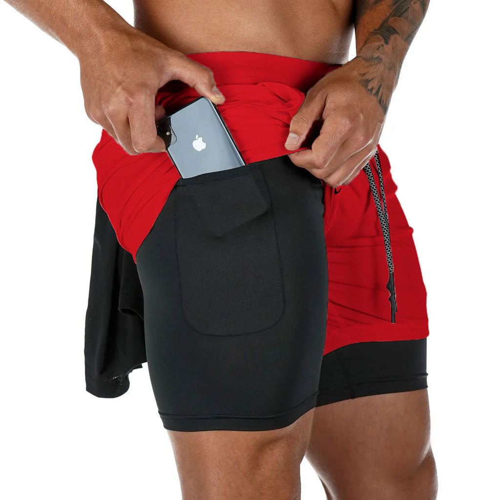 Short Running 2-en-1 Homme Polyester | Séchage Rapide, Gym & Fitness, 11 Coloris, Tailles M à XXXL – CLEVI Paris