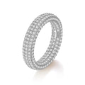 Bague Mixte ROBUKF RMR-016 – Full Moissanite ou Zircon 1,1mm, Argent 925 Plaqué Or 18K, Coupe Brillante, Tailles 5-12 – CLEVI Paris