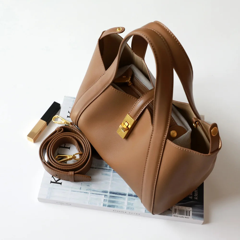 Sac seau femme en cuir de vache – CLEVI Paris