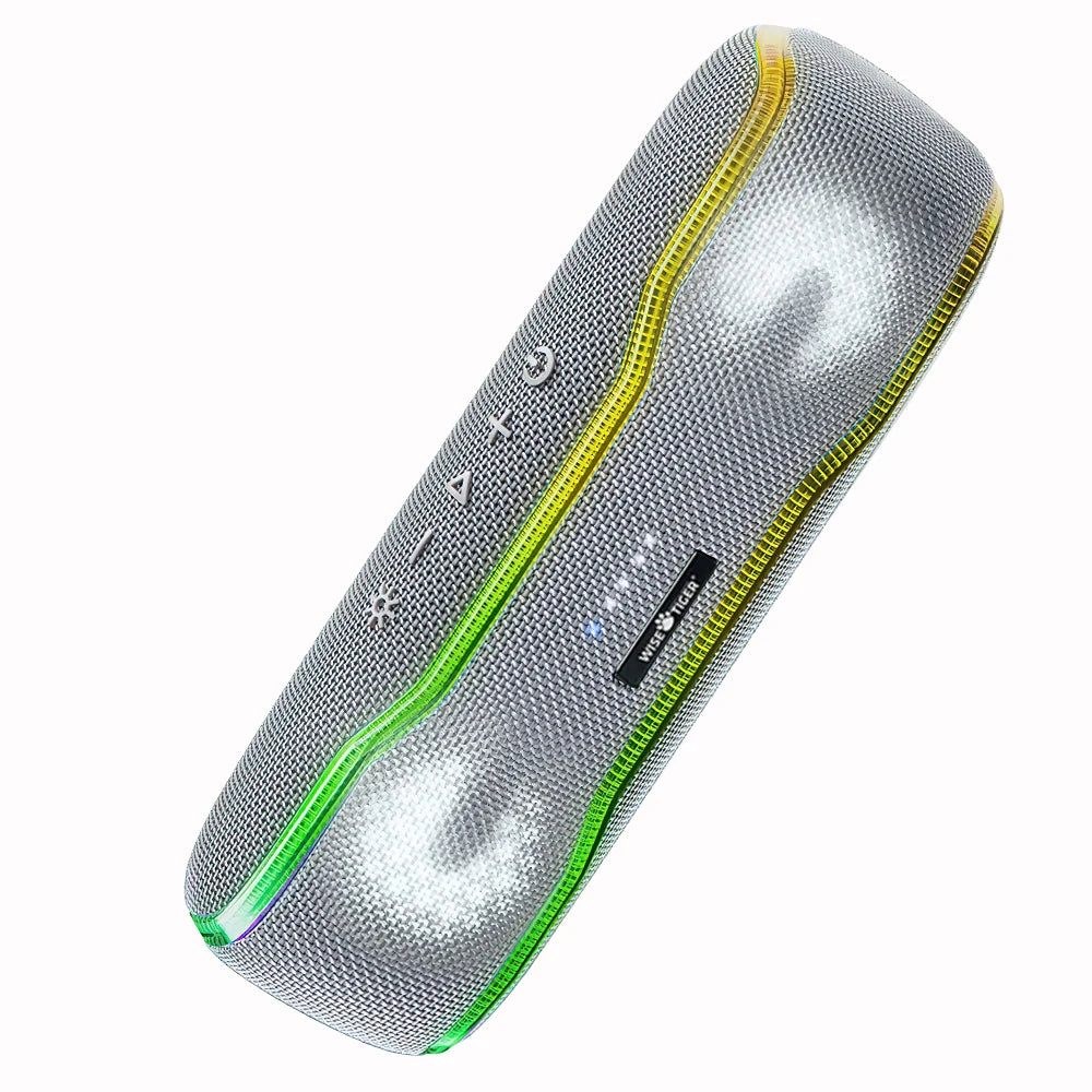 Enceinte Bluetooth Outdoor 25W – IPX7, 24h, Lumières RGB, Stéréo | WISETIGER F10C