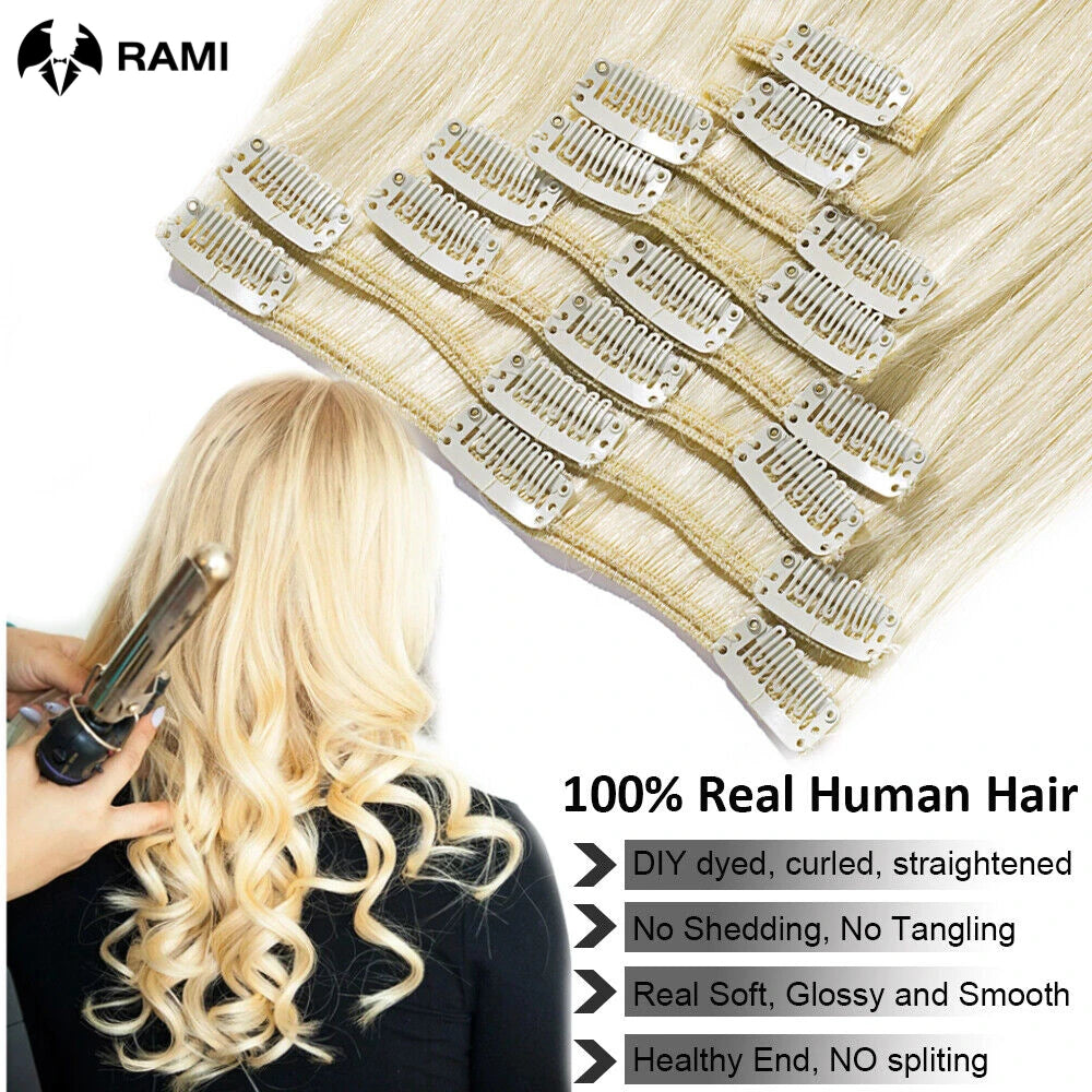 Extensions clip-in cheveux humains 7 pièces – CLEVI Paris