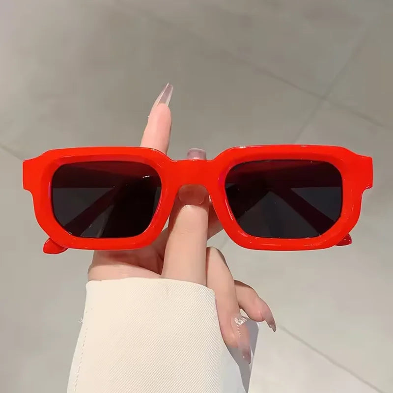 Lunettes de Soleil Rétro Rectangle UV400 – Style Vintage Mixte