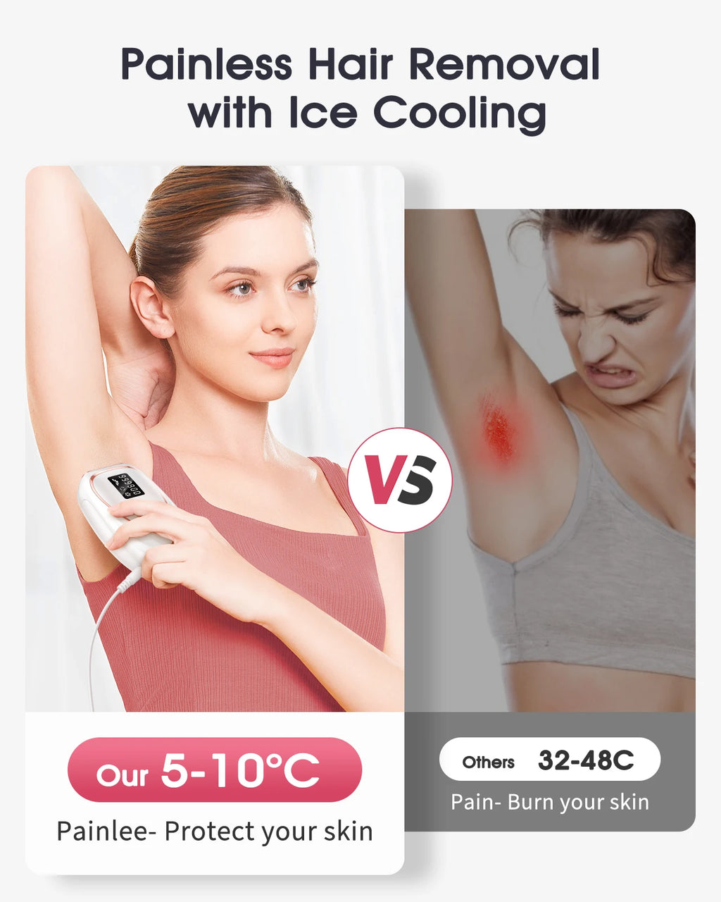Épilateur IPL LYSMOSKI Refroidissement Cryo 5 Niveaux Épilation Permanente Visage & Corps – CLEVI Paris