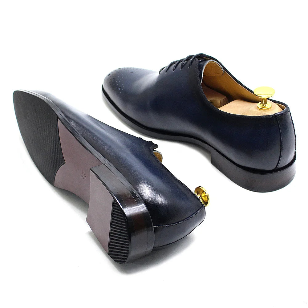 Oxford Whole-Cut Homme Style Italien Artisanal Cuir de Veau | Business Mariage US 6-13