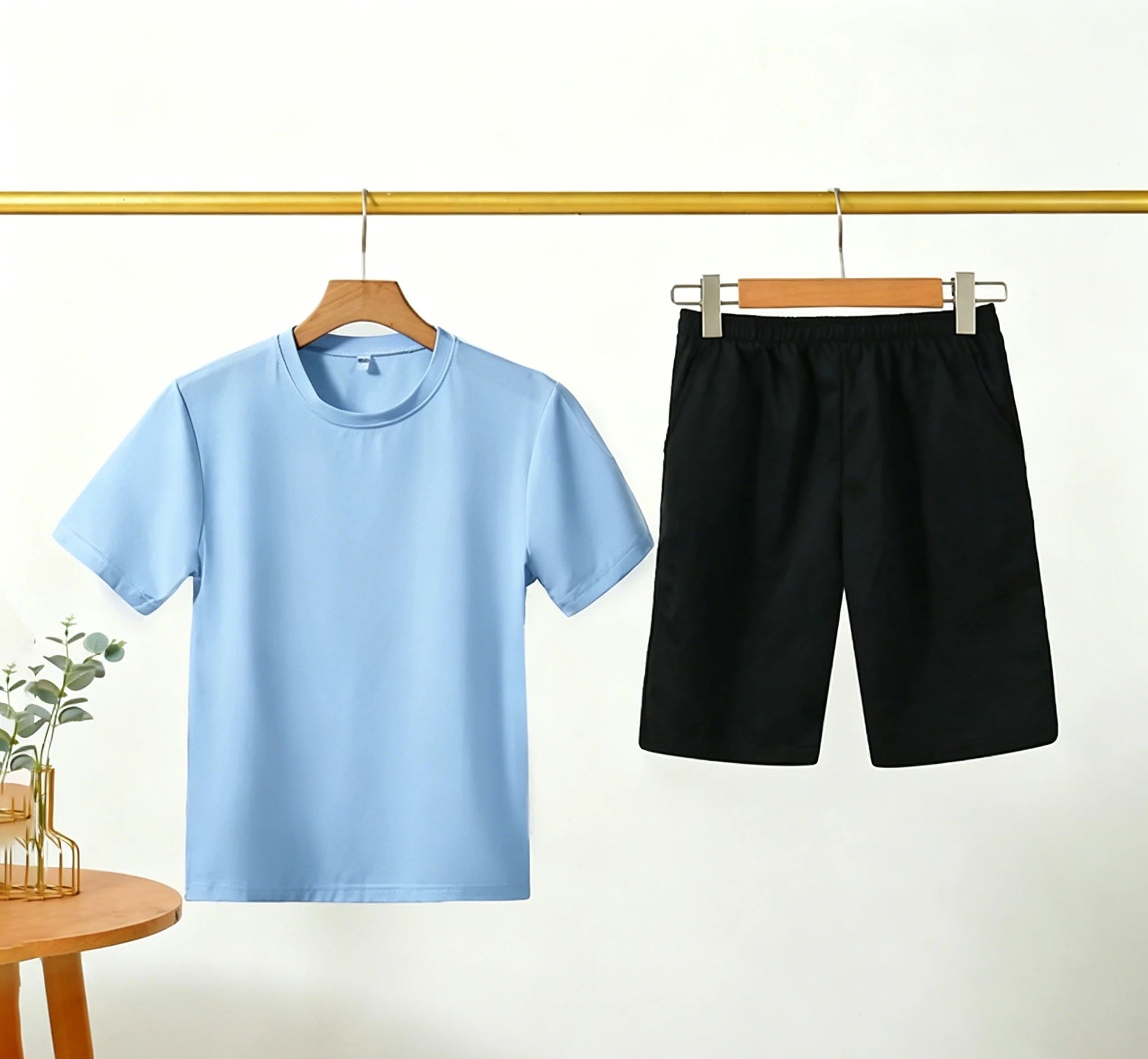 Ensemble 2 Pièces Enfant T-shirt + Short Coton Style Sportif Unisexe – CLEVI Paris