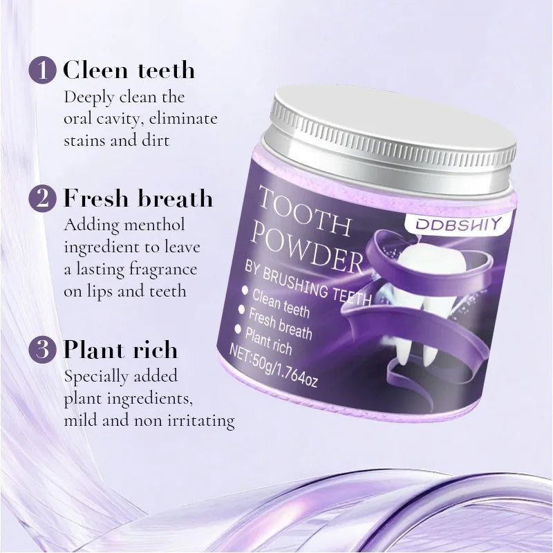 Poudre Blanchissante pour Dents | Menthe & Eucalyptus – Élimine les Taches en Profondeur