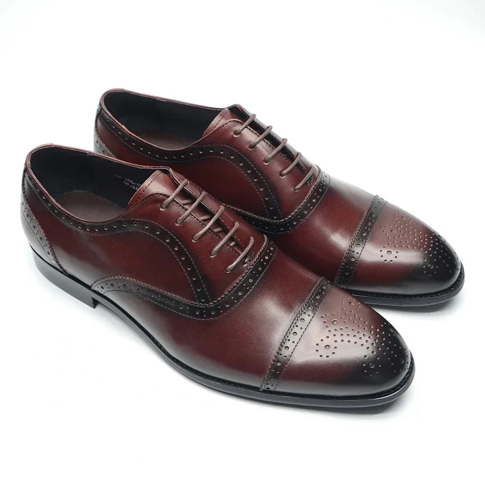 Oxford brogue homme en cuir et patchwork – CLEVI Paris