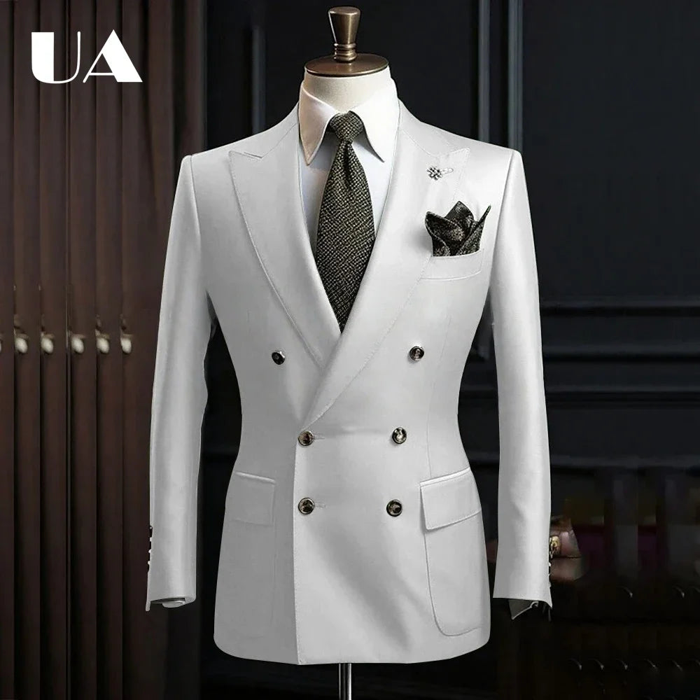 Veste Longue Croisée Homme Uni – CLEVI Paris