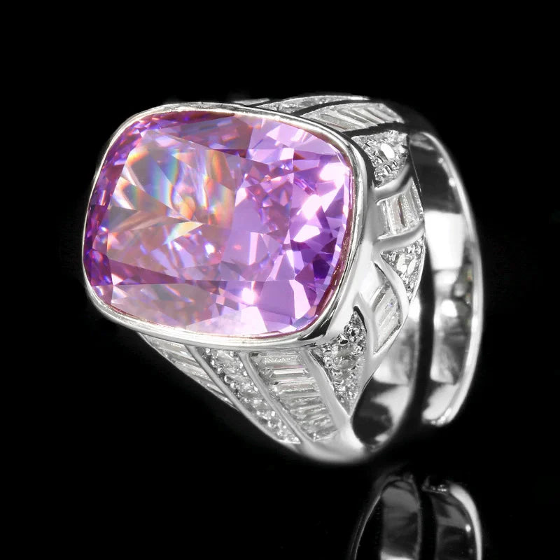 Bague Femme Pierre Radiant 15x20mm Multicolore – CLEVI Paris