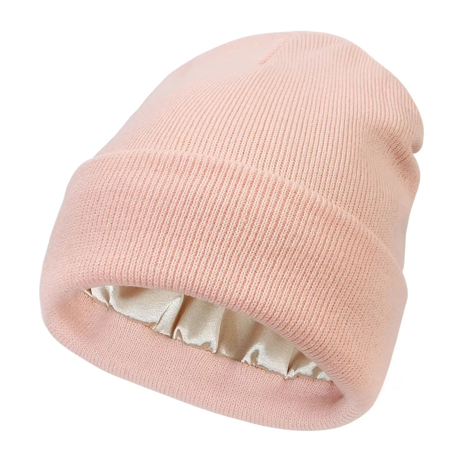 Bonnet Tricoté Doublé Satin Unisexe — CLEVI Paris