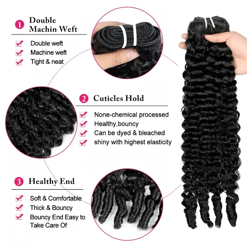 Extensions Cheveux Humains Bouclés Burmese Curly Deep Wave – CLEVI Paris