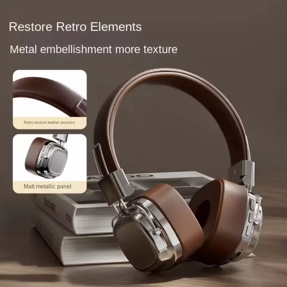 Casque Bluetooth 5.3 Pliable Rétro DJ Stéréo Micro Filaire & Sans Fil – CLEVI Paris