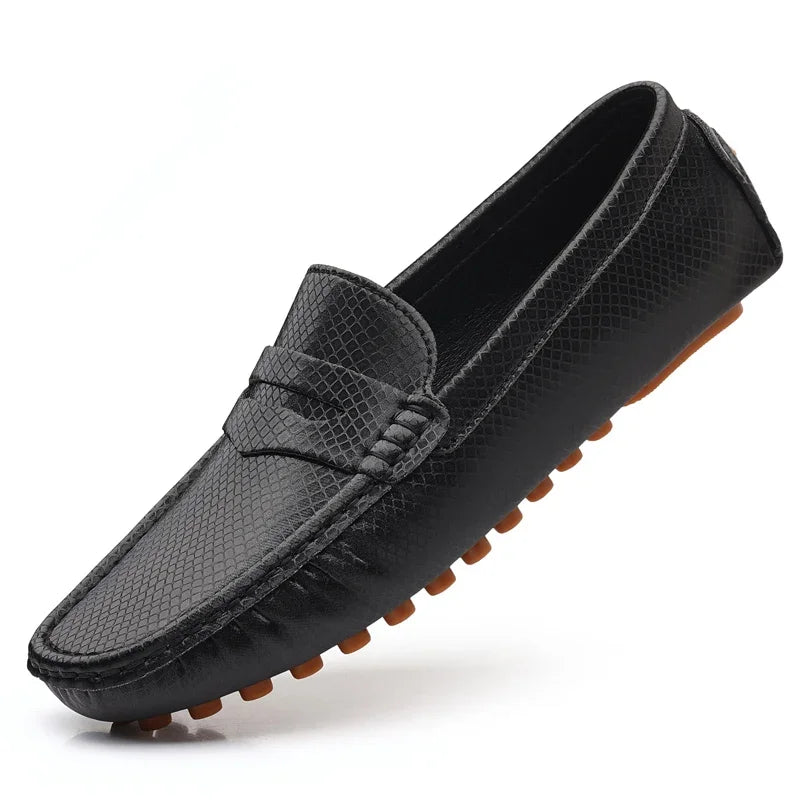 Mocassins Homme Cuir PU Slip-On Légers & Respirants | Noir, Bleu, Gris – CLEVI Paris