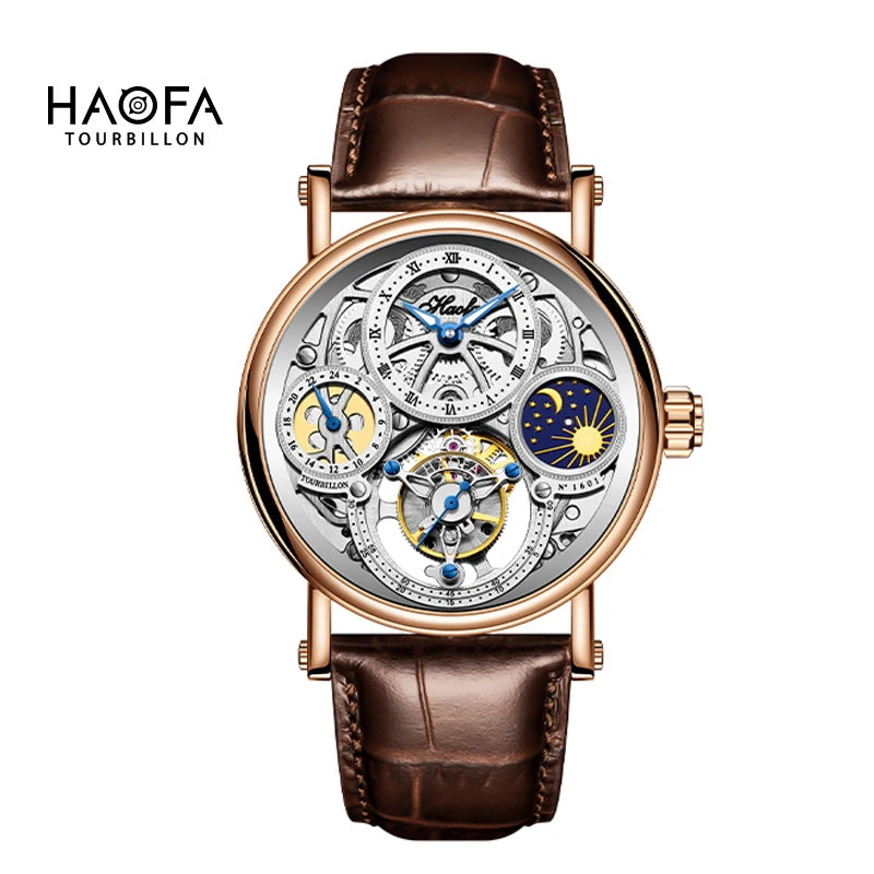Montre Homme GMT Tourbillon Squelette Haofa Tiangong – CLEVI Paris