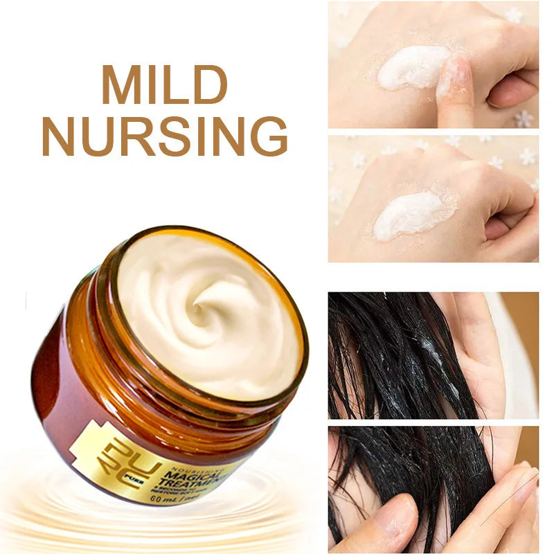 Masque Capillaire Réparateur PURC – Soin Intensif Sans Vapeur, Cheveux Secs & Abîmés