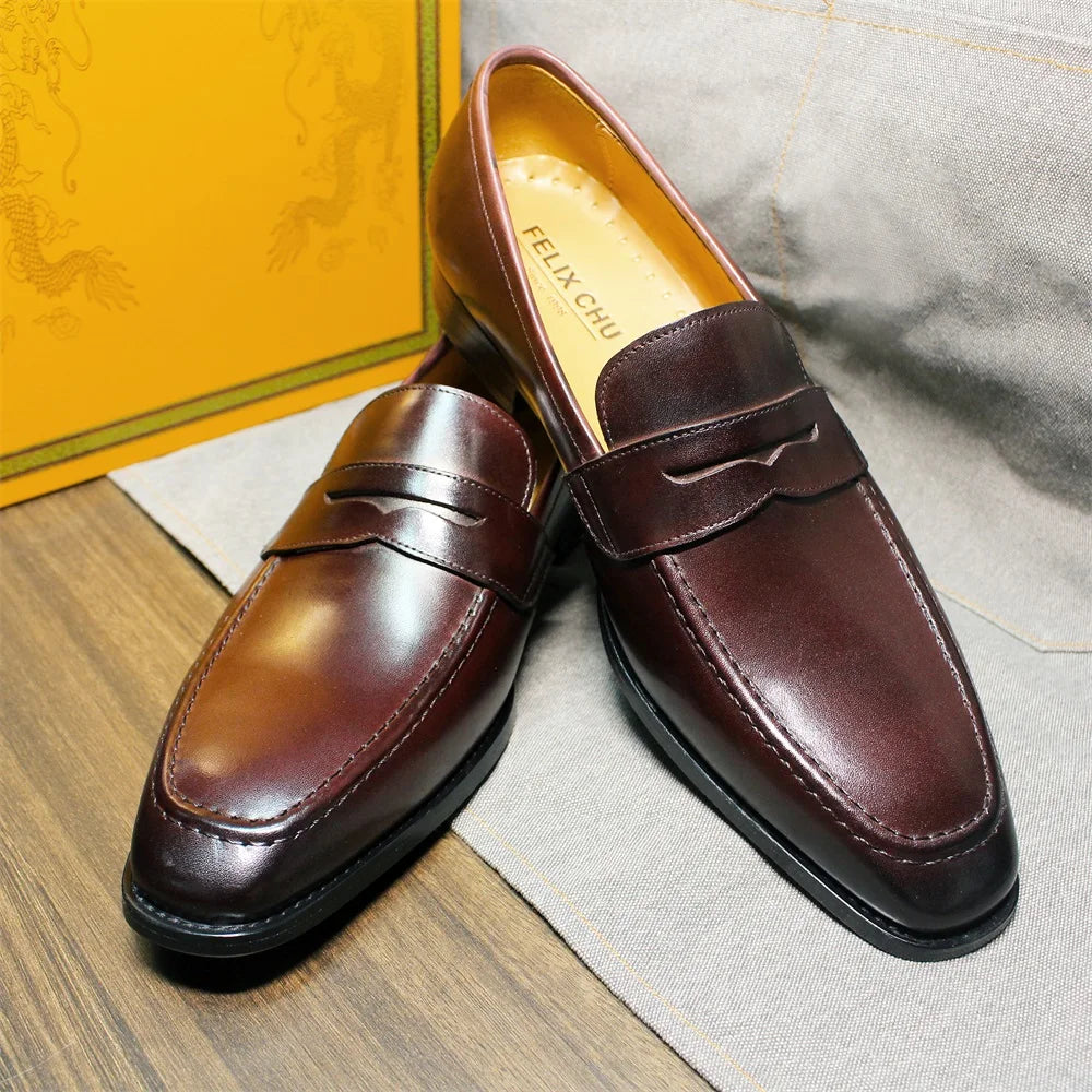 Mocassins en cuir à enfiler pour homme – CLEVI Paris