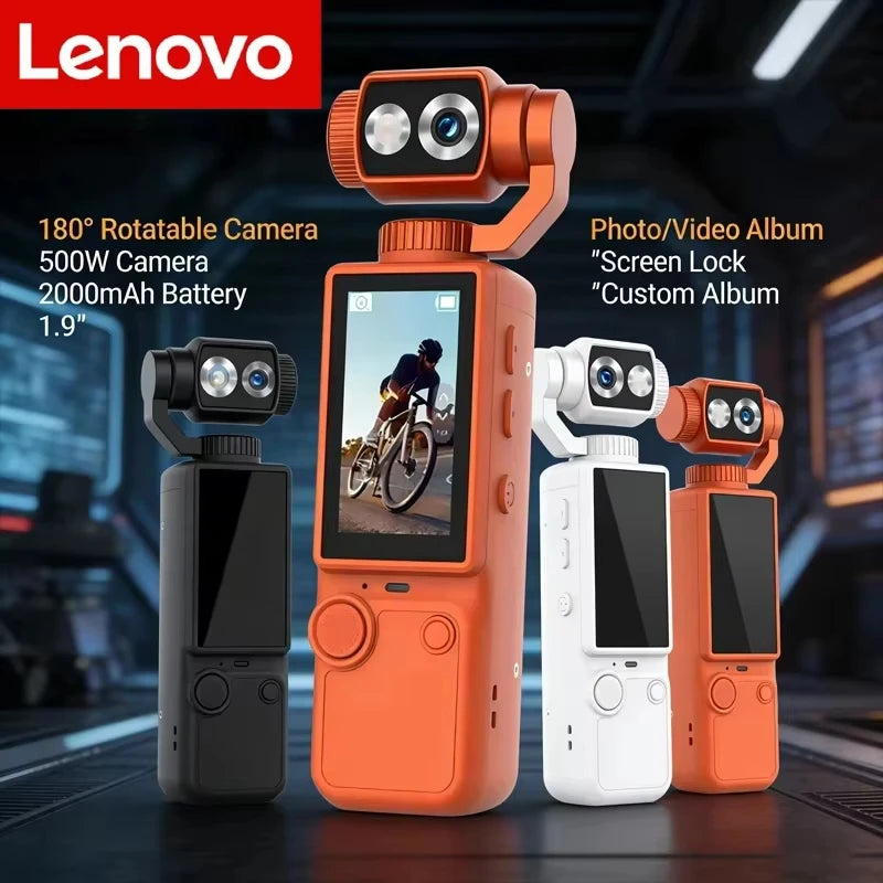 Caméra Sport Portable Lenovo 4K WiFi – Autofocus, Longue Autonomie, Vlogging & Moto – CLEVI Paris