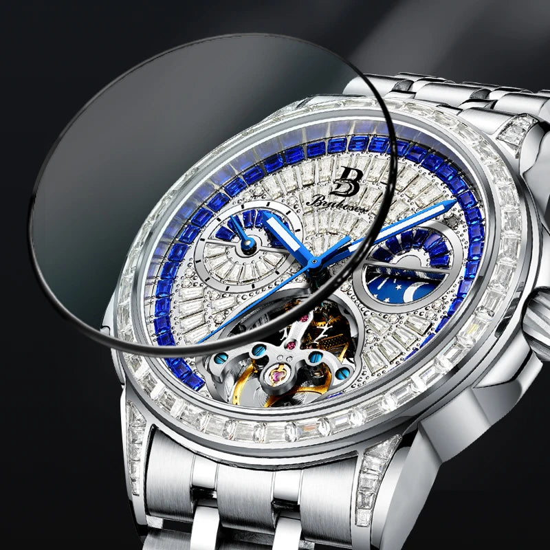 Montre Automatique Squelette Homme JINLERY BS007 – Acier 316L Verre Saphir