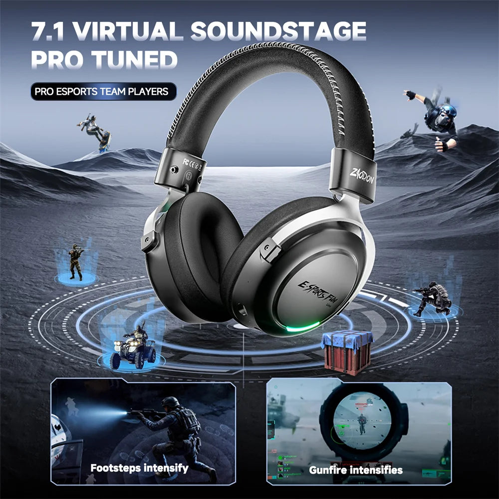 HaaYot Zaodon Casque Gaming Bluetooth 6.0 7.1 Surround 15ms PS5/PC – CLEVI Paris