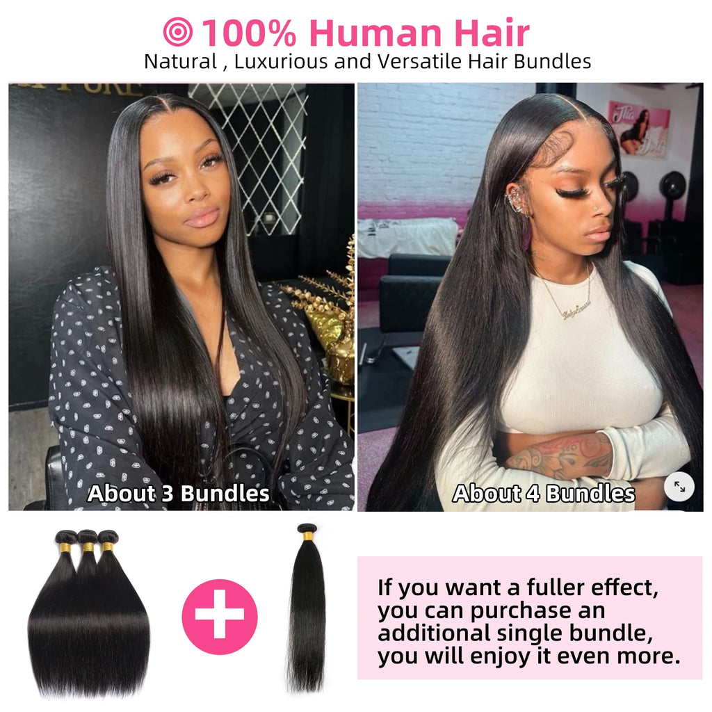 Bundles lisses brésiliens, cheveux humains – CLEVI Paris