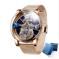 Montre Homme Quartz Ciel Étoilé Verre Courbé Transparent Cuir 10 Bar – CLEVI Paris