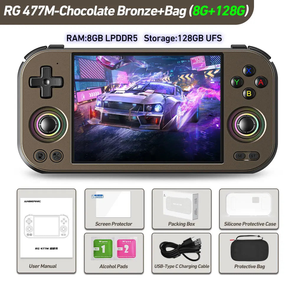 Console Portable Anbernic RG477M Retro 4.7" Dimensity 8300 Android 14 – CLEVI Paris