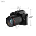 Appareil Photo Numérique SKIG 4K WiFi – Double Objectif, 64MP, Écran IPS 3", Zoom 16x, Vision Nocturne – CLEVI Paris