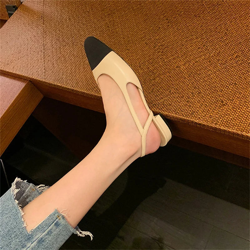 Chaussures femme à bout rond en microfibre – CLEVI Paris