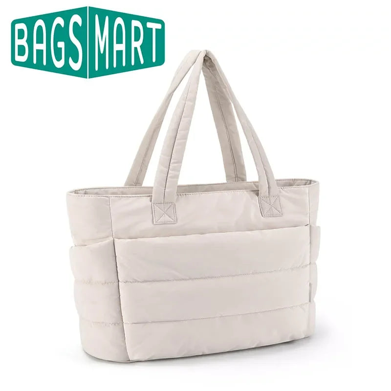 Sac Cabas Femme Puffer Taslan Léger Grande Capacité 20L – CLEVI Paris