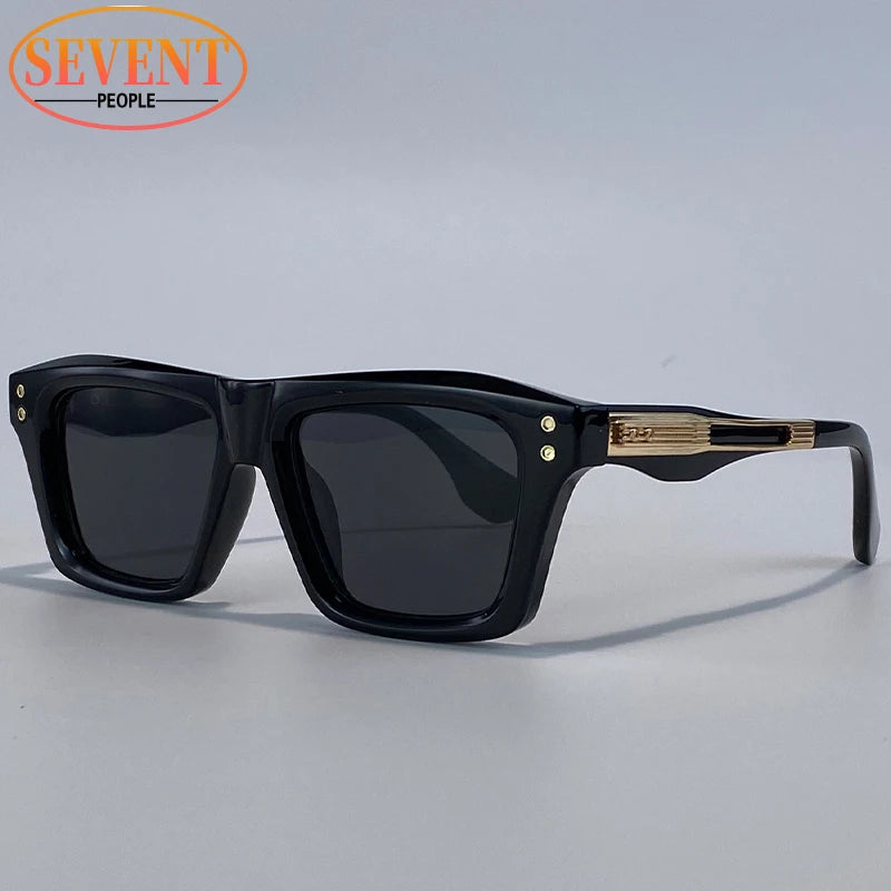 Lunettes de Soleil Steampunk Carrées Homme | UV400 Verres Dégradés & Polarisés | Conduite Vintage – CLEVI Paris