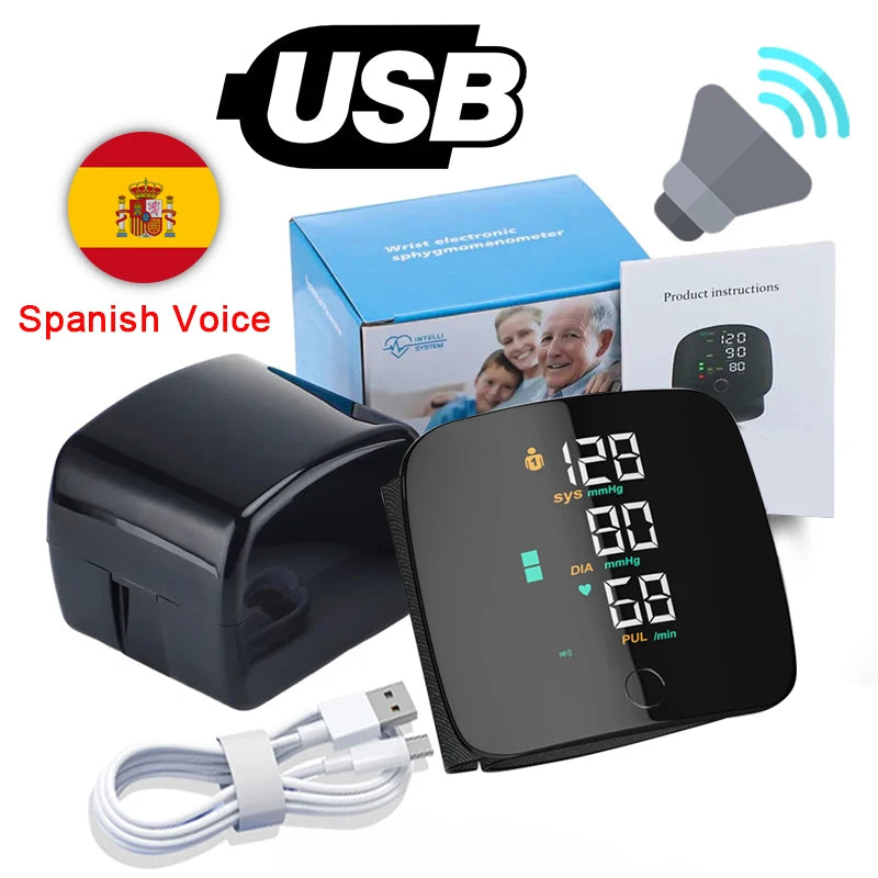 Tensiomètre Bras Tactile LED Rechargeable Vocal 5 Langues – CLEVI Paris