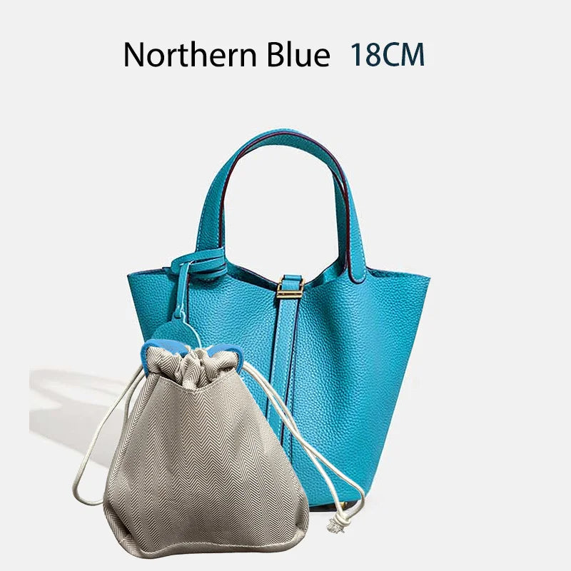 Sac Seau Femme Cuir Véritable Vache 2 Tailles 50+ Coloris Quincaillerie Argentée ou Dorée – CLEVI Paris