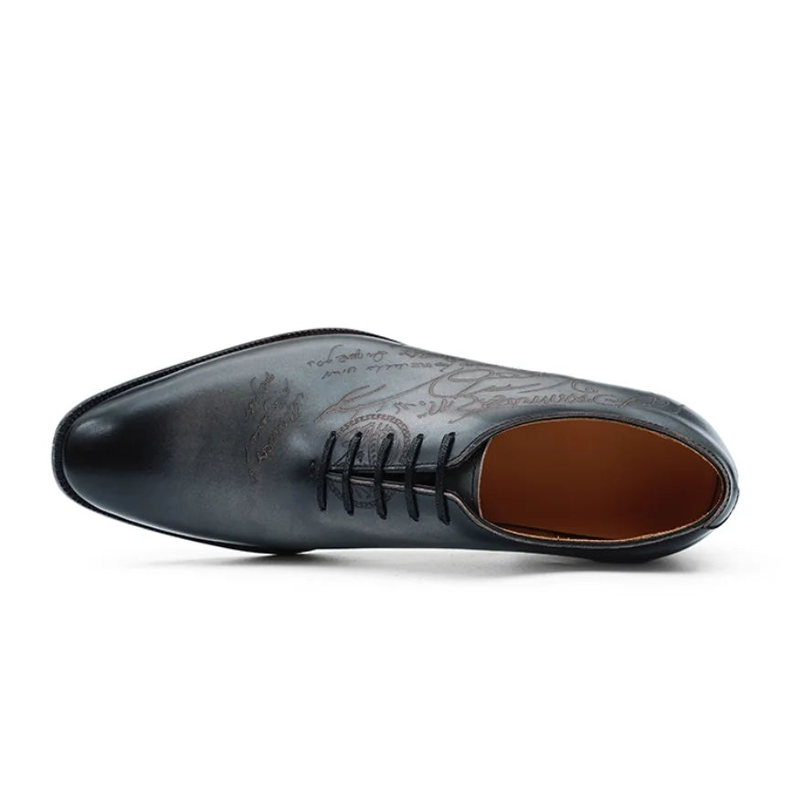 Oxford Homme Cuir Embossé Bout Pointu – Style Européen Business, EU 37-46 – CLEVI Paris
