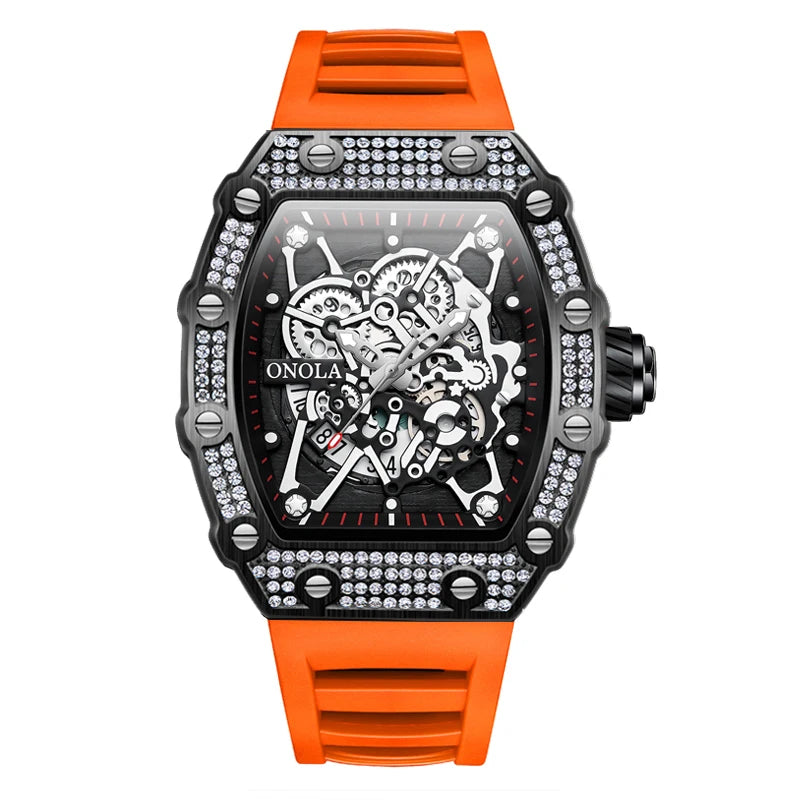 ONOLA ON3827D – Montre Quartz Homme | Sport & Business, Bracelet Silicone, Étanche 3 Bar