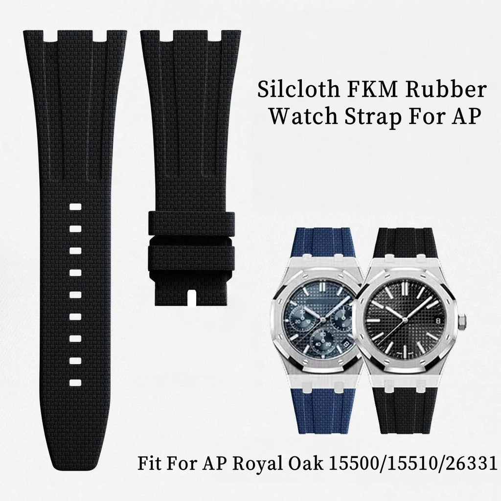 Bracelet Montre FKM Caoutchouc Motif Voile 26mm Compatible Audemars Piguet Royal Oak AP15400 26240 15500 26331 7 Coloris – CLEVI Paris